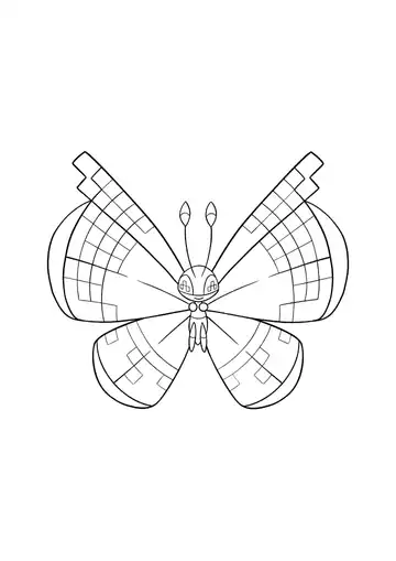 Pokémon Vivillon Fancy Pattern coloring page