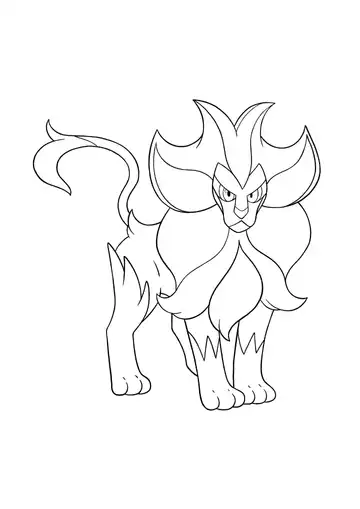 Pokémon Pyroar Male coloring page