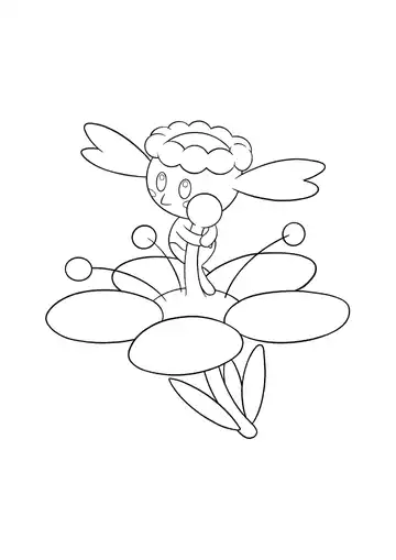 Pokémon Flabébé coloring page