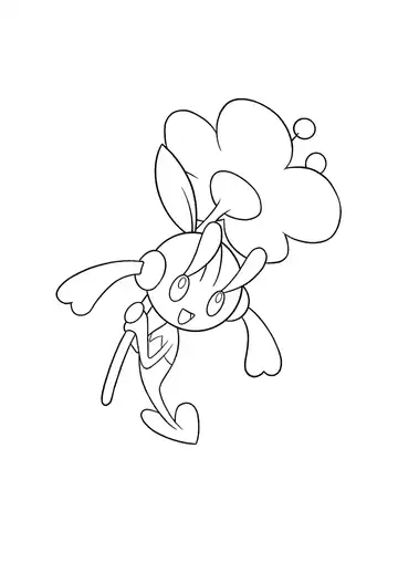 Pokémon Floette coloring page