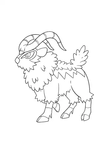 Pokémon Gogoat coloring page
