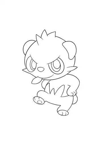 Pokémon Pancham coloring page