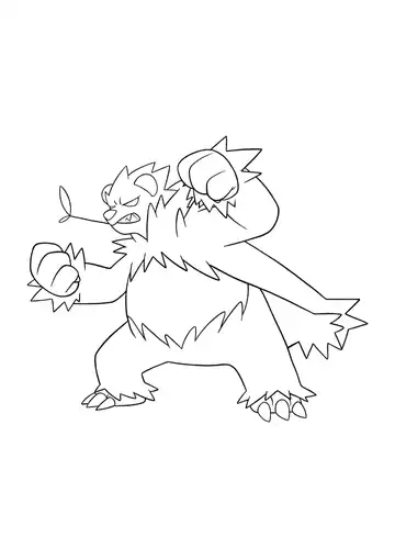 Pokémon Pangoro coloring page