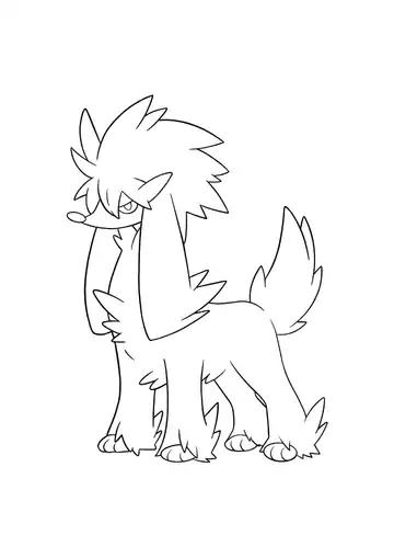 Pokémon Furfrou Natural Form coloring page