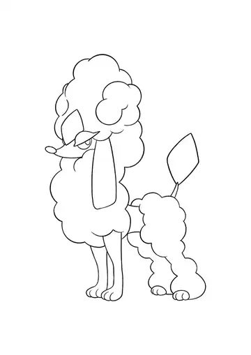 Pokémon Furfrou Diamond Trim coloring page
