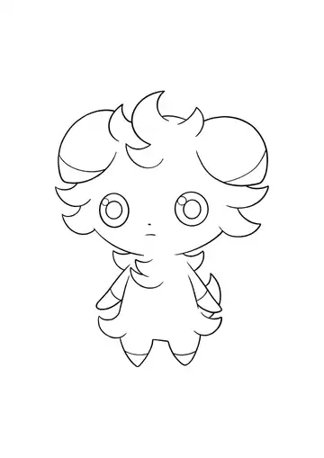 Pokémon Espurr coloring page