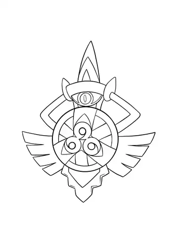 Pokémon Aegislash Shield Form coloring page