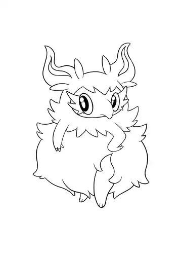 Pokémon Aromatisse coloring page