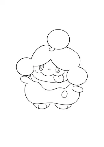 Pokémon Slurpuff coloring page