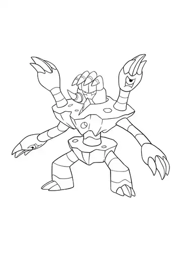 Pokémon Barbaracle coloring page
