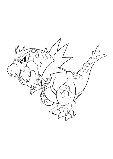 Pokémon Tyrantrum coloring page