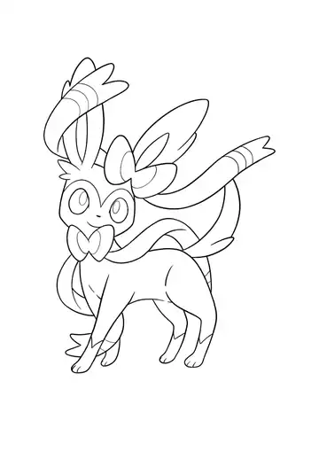 Pokémon Sylveon coloring page