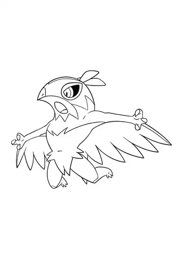 Pokémon Hawlucha coloring page