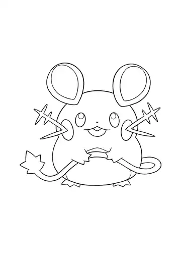 Pokémon Dedenne coloring page
