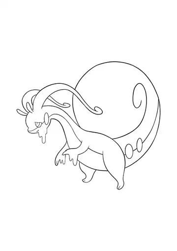 Pokémon Hisuian Goodra coloring page