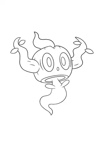 Pokémon Phantump coloring page