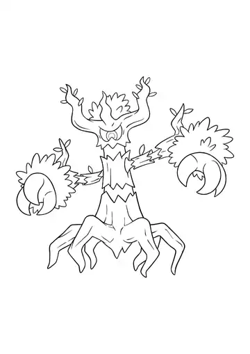 Pokémon Trevenant coloring page