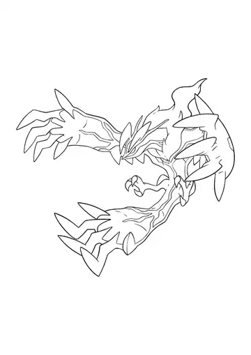 Pokémon Yveltal coloring page