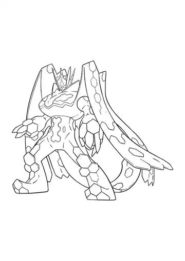 Pokémon Zygarde Complete Form coloring page