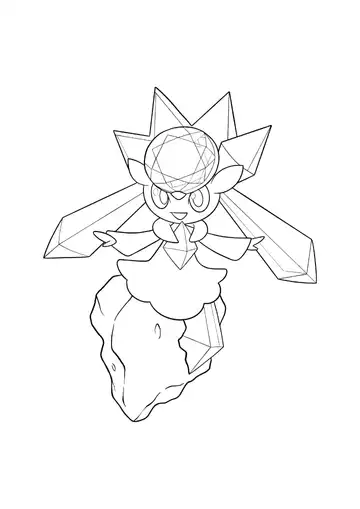 Pokémon Diancie coloring page
