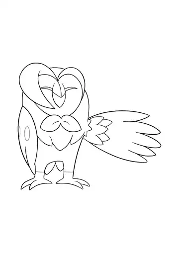 Pokémon Dartrix coloring page