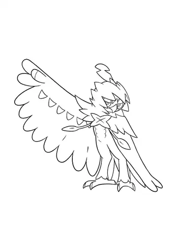 Pokémon Decidueye coloring page