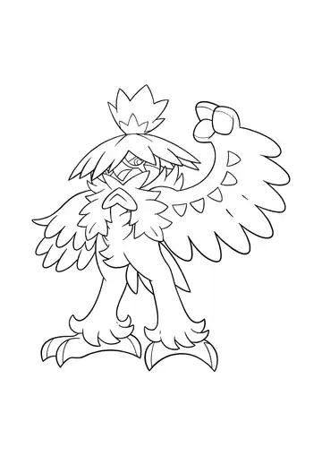 Pokémon Hisuian Decidueye coloring page