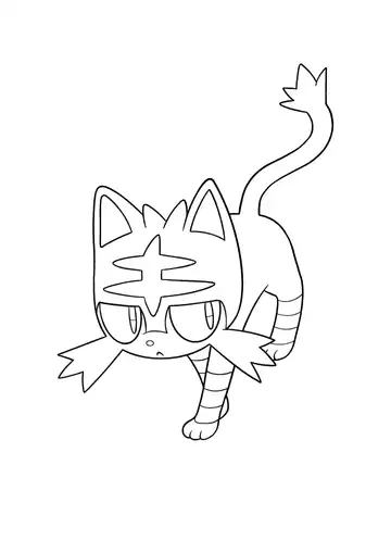 Pokémon Litten coloring page