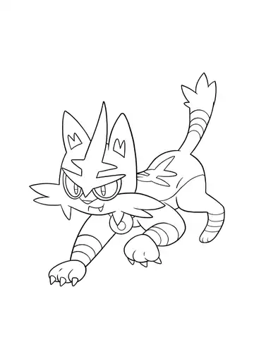 Pokémon Torracat coloring page