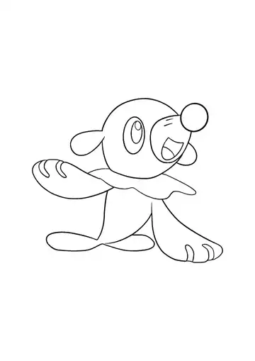 Pokémon Popplio coloring page