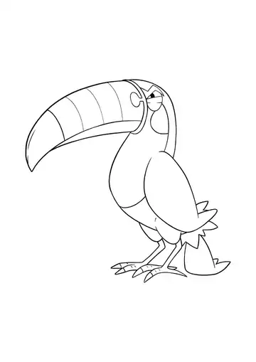 Pokémon Toucannon coloring page