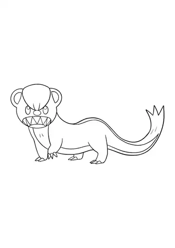Pokémon Yungoos coloring page
