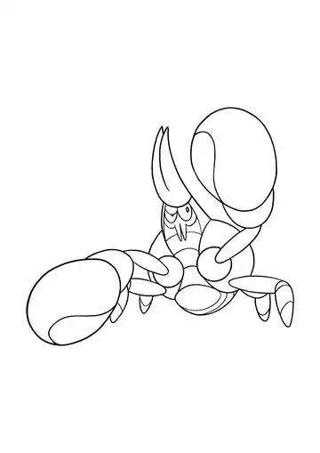 Pokémon Crabrawler coloring page