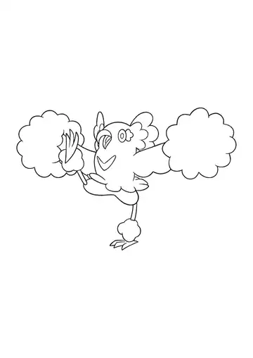 Pokémon Oricorio Pom-Pom Style coloring page