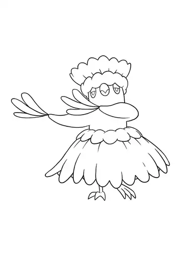 Pokémon Oricorio Pa’u Style coloring page