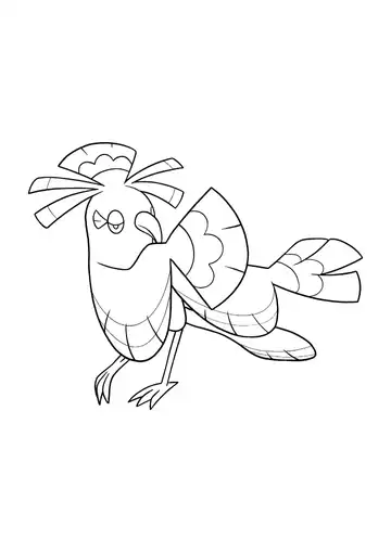 Pokémon Oricorio Sensu Style coloring page