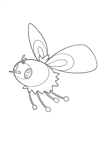 Pokémon Cutiefly coloring page