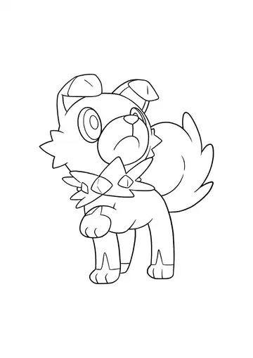 Pokémon Rockruff coloring page