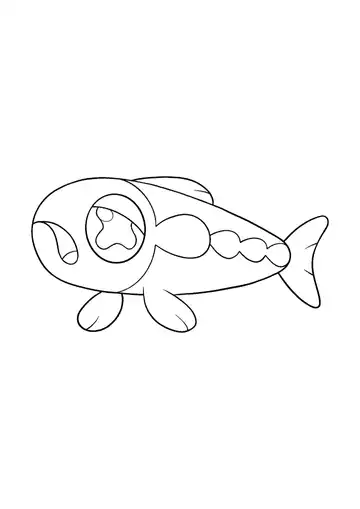 Pokémon Wishiwashi Solo Form coloring page