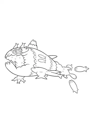 Pokémon Wishiwashi School Form coloring page