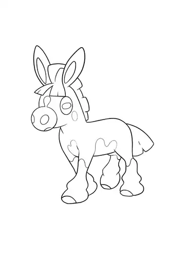 Pokémon Mudbray coloring page