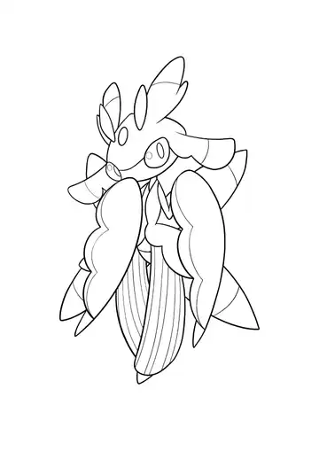 Pokémon Lurantis coloring page