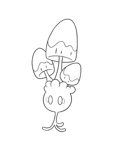 Pokémon Morelull coloring page