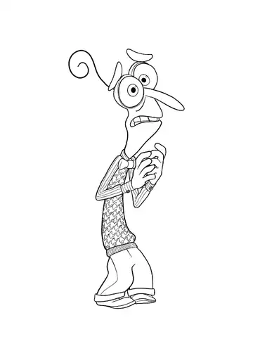 Inside Out Fear coloring page