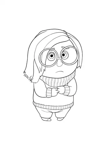 Inside Out Sadness coloring page