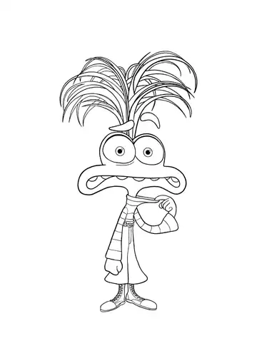 Inside Out 2 Anxiety coloring page