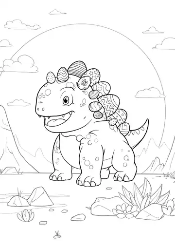St-egg-osaurus coloring page
