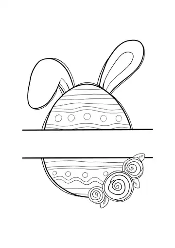 Easter Egg Name Tag coloring page