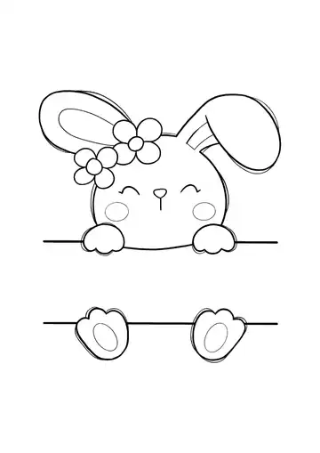 Girl Easter Bunny Name Tag