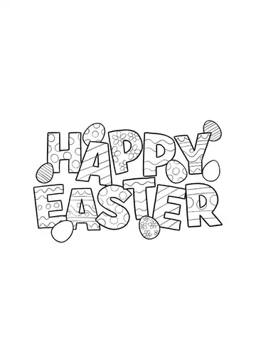 Happy Easter Lettering